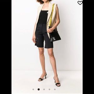 OFF-WHITE EMBROIDERED DETAIL TAILORED SHORTS BLACK SIZE 44 NEW WITH TAG